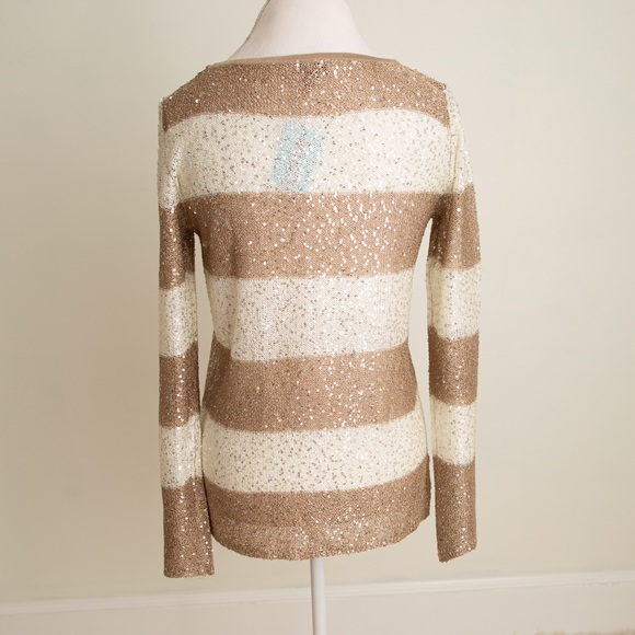Striped Sequin Knit Sweater - Picture 4 of 4